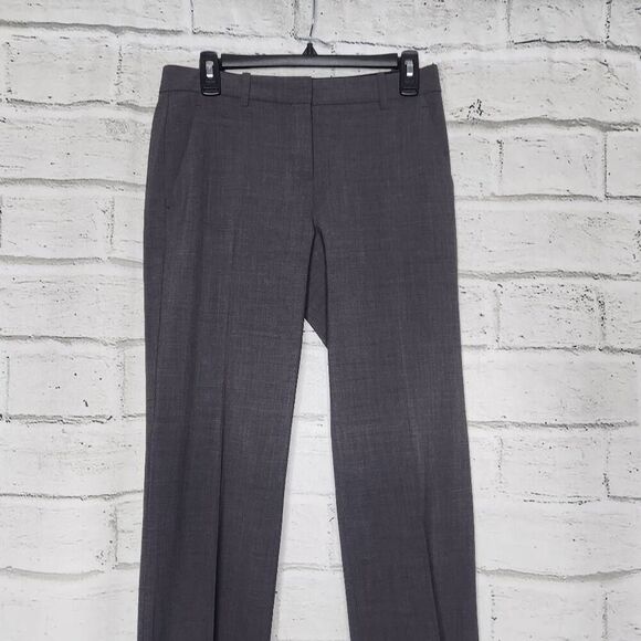 Theory Womens Gray Emery 2 Urban Virgin Wool Blend Stretch Dress Pants Size 4 - Picture 2 of 12